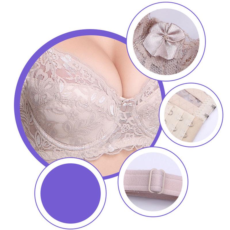 Lace Bra Ultra-thin Sexy Ladies No Sponge Comfortable Underwear Gather and Close Breast Bra Large Size Bra Sexy Underwear