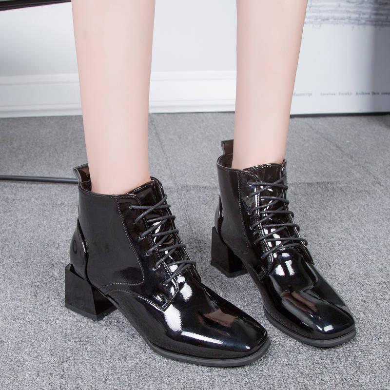 Chelsea Boot Leather Shoes Martin Boot Boot Women's Winter Warm Shoes Ankle Tread Casual Shoes