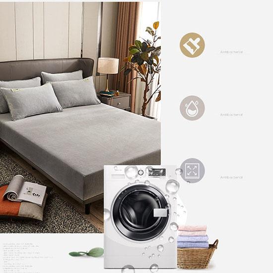 3pcs/set Thick Coral Velvet Mattress Cover Crystal Velvet Bedspread Plus Velvet Flange Winter Warm Bed Cover
