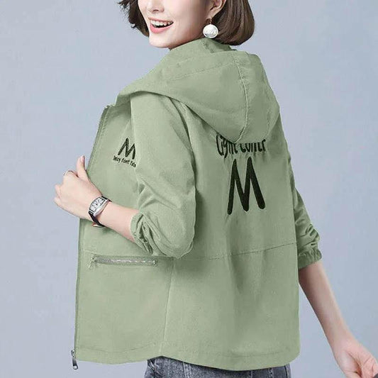 Autumn and Winter Windbreaker Embroidered High-end Temperament All-match Large Size Western Style Small Jacket Women