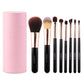 1set Pink Black Mini Makeup Brush Set Cosmetics Kit Make Up Brush Kit with Iron Metal Box