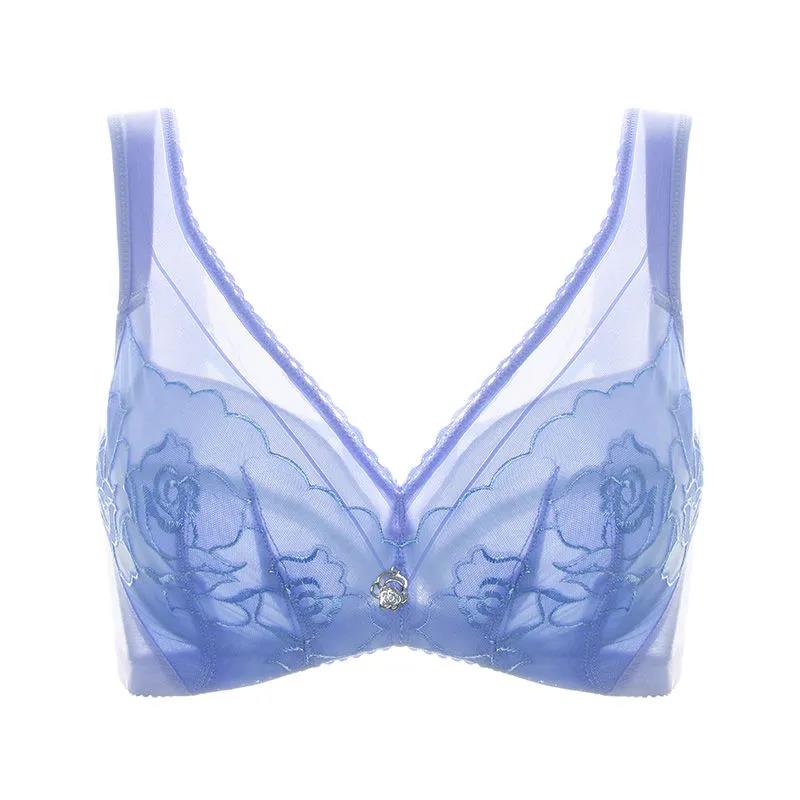 Soft Underwire Thin Breathable Skin-Friendly Push Up Adjustable Spongeless Women's Underwear Bra