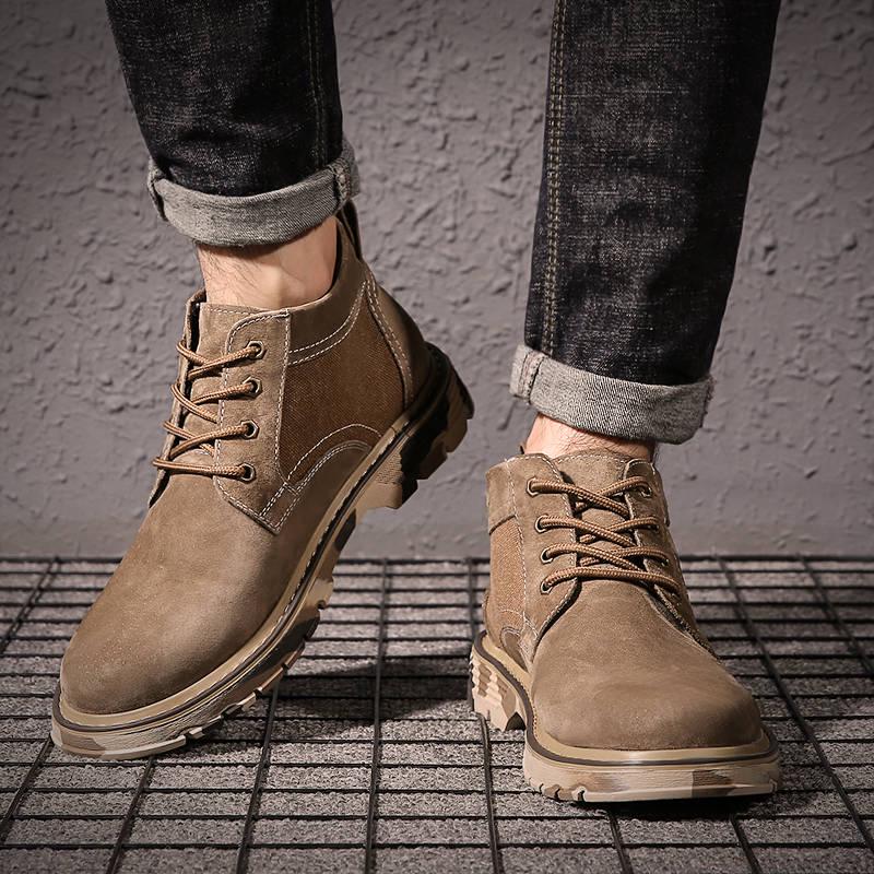 Men Boots Canvas Shoes Men Martin Boots High Top Ankle Boots Men Boots Fashion Casual Men Shoes