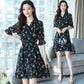 Elegant Maxi Pink Dress Women Autumn Winter Lantern Sleeve Long Dress Casual Ladies Party Dress