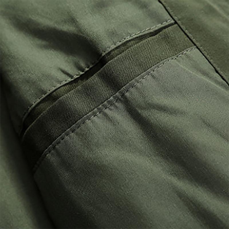 Men's Jacket Cotton Uniform Tooling Jacket Loose Large Size Cotton Jacket Plus Velvet Padded Jacket
