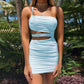 Dress Female Summer Fashion Sexy Hollow Bag Hip Sling European and American Style Skirt