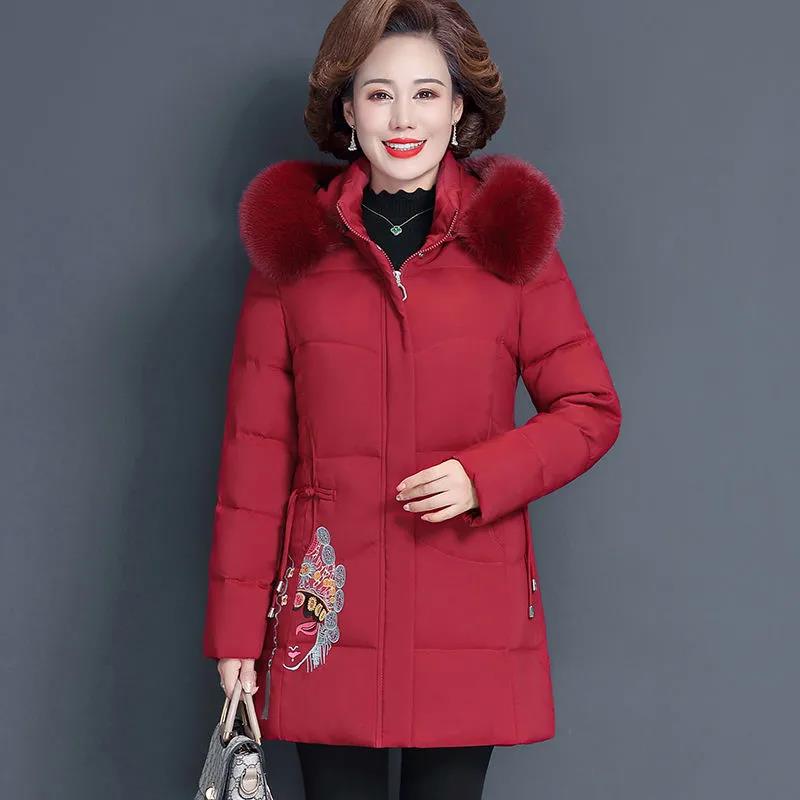 Middle-aged and Elderly Cotton-padded Jacket Women Short Middle-aged Women's Winter Jacket Mother Down Cotton-padded Jacket Padded Jacket