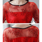 Summer Lace Stitching Women Shirt Embroidery Tops Casual Crochet Hollow Out Blouse
