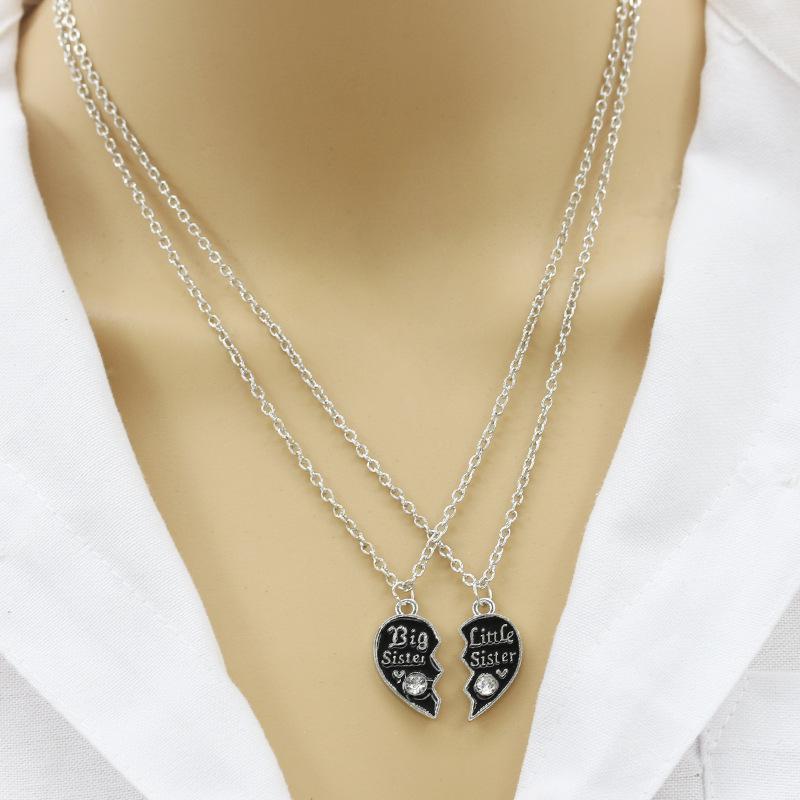 Joker Item Gift Letter Necklace Best Sister Couple Lettering Love Pendant