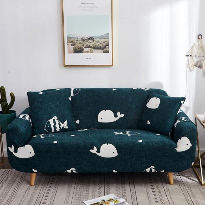 Sleeping Cartoon Cute Cat Sofa Covers Slipcovers for Home Decor 1/2/3/4 Seaters Machine Washable