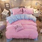 Four-piece Summer Bed Linen Bedding Girl Heart Quilt Cover Single Quilt Cover Student Dormitory Bed Set
