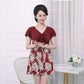 Women's Conservative Swimsuit V-Neck Pleated Collar Lotus Leaf Sleeves Flower Printed Beachwear Covers Belly Thin Loose Large Size Swimwear