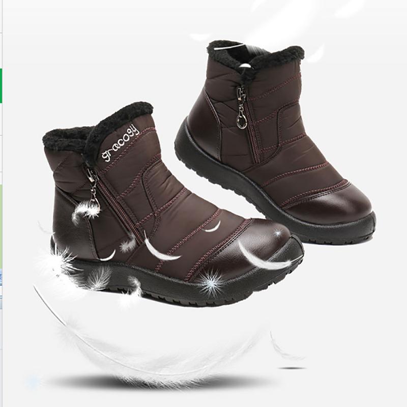 Women's Cotton Shoes Winter Snow Boots Plush Thick Warm Short Boots Soft-soled Cloth Shoes