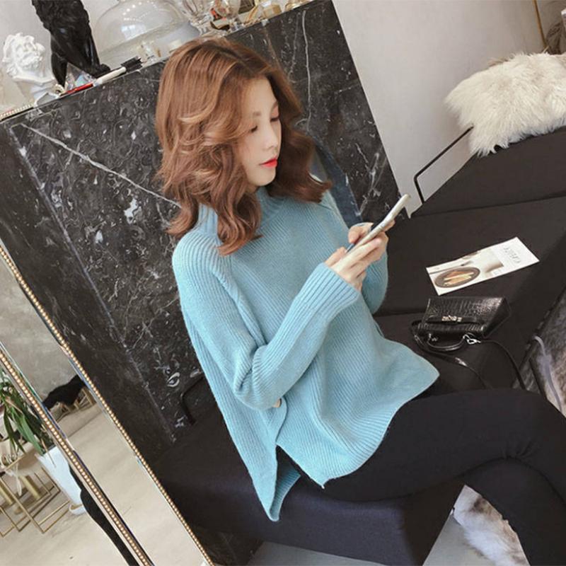 Pofulove half-neck women's decoration slim slim all-match fashion short knitted base shirt women