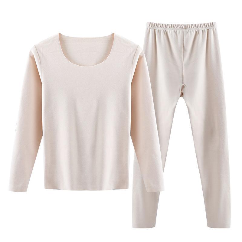 Women Winter Thermal Underwear O-neck Lingerie Female Autumn Tight Suit Thicken Windproof Lowneck Soft Lining Long Sleeve High Elasticity Slim