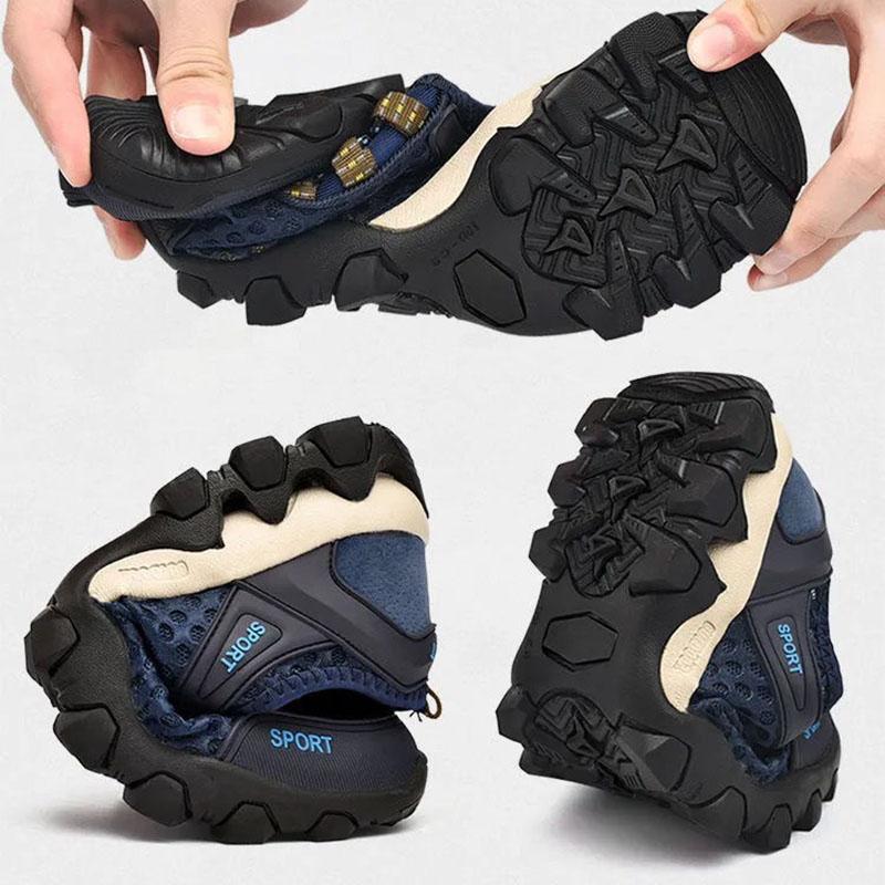 Breathable Outdoor Sports Net Shoes Men's Mesh Casual Summer Hiking Shoes Non-slip Mesh Hiking Men's Shoes