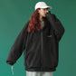 Spring and Autumn Style Zipper Loose All-match Sports Cardigan Hooded Sweater Coat Women