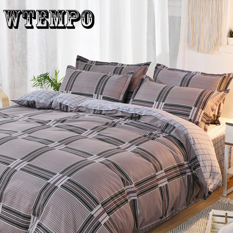 Wtempo Brand 3pcs Bedding Set Quilt Cover Duvet Cover Set Pillowcase Queen King Size Comforter Set
