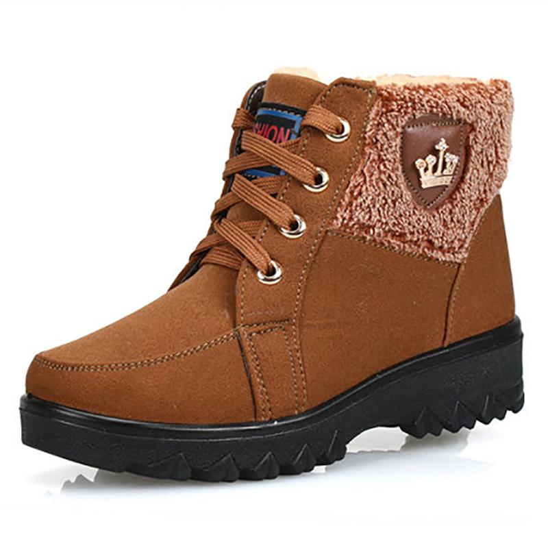 Winter Female Cotton-padded Shoes Plus Velvet Warm Female Cotton Boots Soft Bottom Non-slip Boots