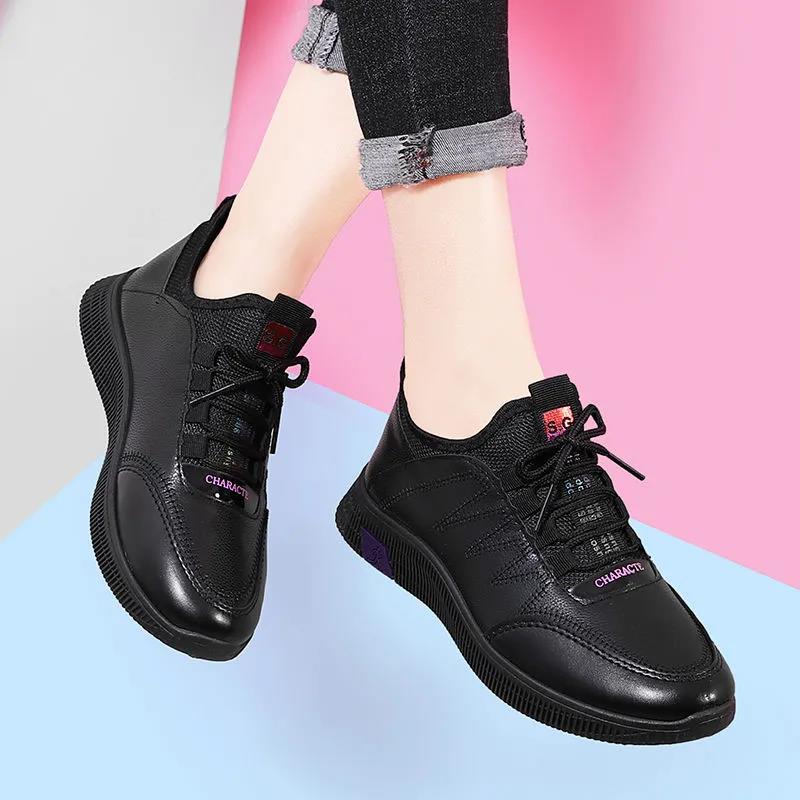 Women's Shoes Autumn and Winter Waterproof Non-slip Plus Velvet Soft-soled Shoes Versatile Casual Warm Cotton Shoes