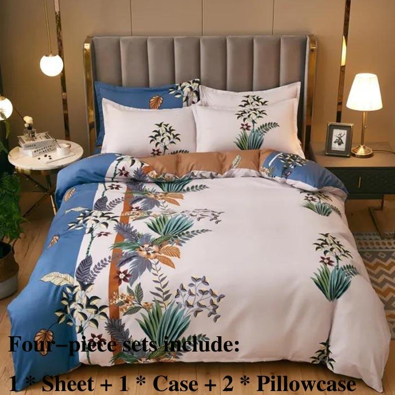 Thickened Grinding Chip Cotton Twill Four Sets of Large Version of The Flower Cotton Package Bed Single Tribute Cotton Bed Set
