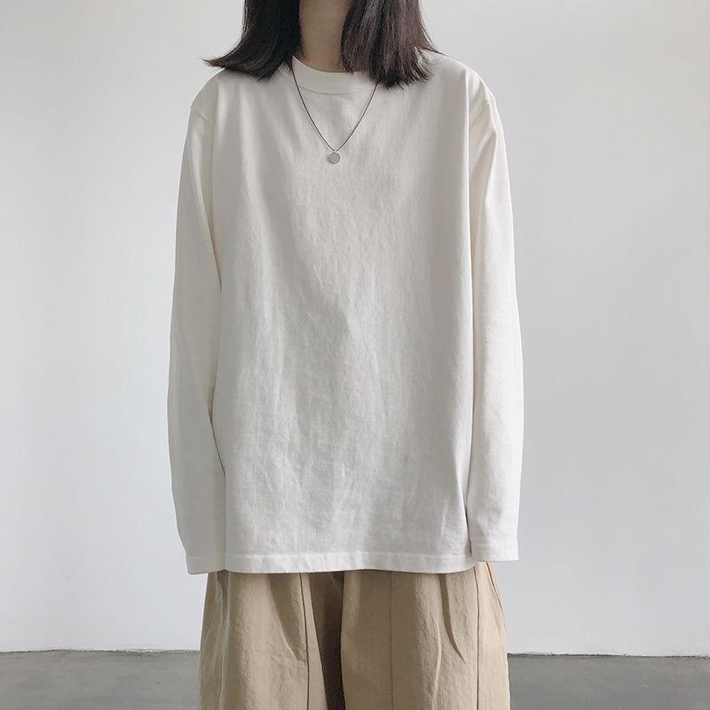 Fall Loose O-Neck T Shirt Elegant Femme  Summer Women Casual Long Sleeve Tops Pullovers