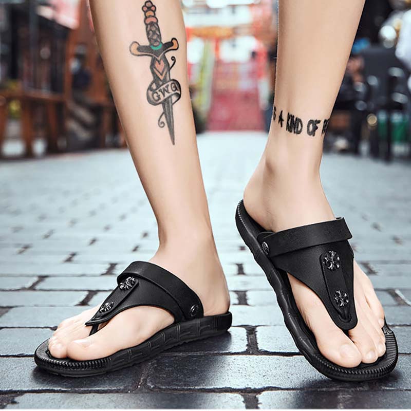Sandals and Slippers Men's Summer Flip Flops Men's Non-slip Home Wear Men's Sandals Men's Korean Version of The Trend of Social Beach Shoes