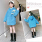 Girl Bear Autumn and Winter Plus Velvet Thick Wool Sweater Children's Warm and Windproof Winter Jacket