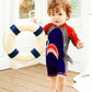 One-piece Shark Sunscreen Children's Swimsuit Cute Cartoon Toddler Baby 1-3 Years Old Long-sleeved Swimwear