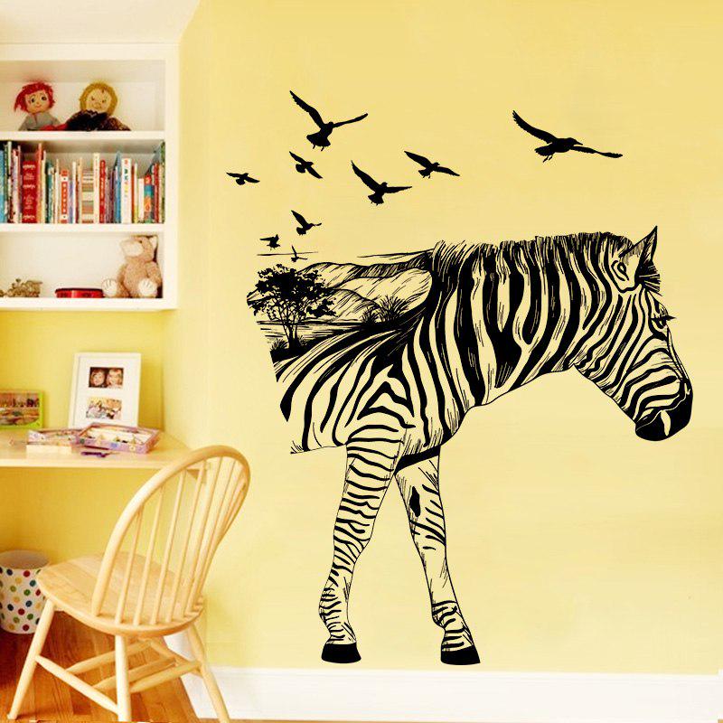 Wall Stickers Zebra Silhouette Animal  Home Decor Living Room Kitchen Bedroom Creative