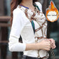 Plus Velvet Long-sleeve T-shirt Spring Print Slim Bottoming Shirt  Cotton Heaps Collar Pullover Top
