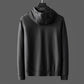 Autumn and Winter High-end Custom Small Grid Jacket Men's Trend Cardigan Hooded Sweater Sports Casual Jacket Men