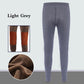 Men Winter Autumn Plus Velvet Thicken Warm Pants Tight Male High Elasticity Wearable Comfortable Soft Lining Patch Knee Pads Windproof Double Warmth