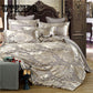 4pcs/set  Luxurious and Comfortable Bedding Set  Soft Silk Duvet Cover  Bed Sheet Pillowcase Set