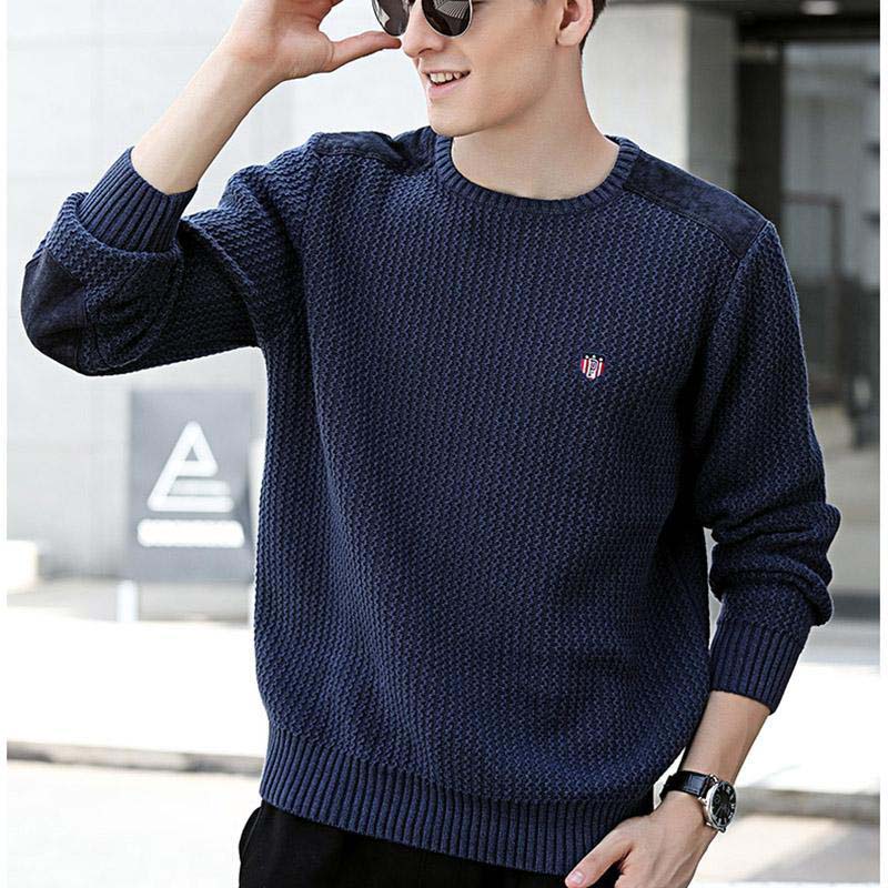 Autumn and Winter Men's Sweater Round Neck Casual Loose Large Size Cotton Bottoming Pullover