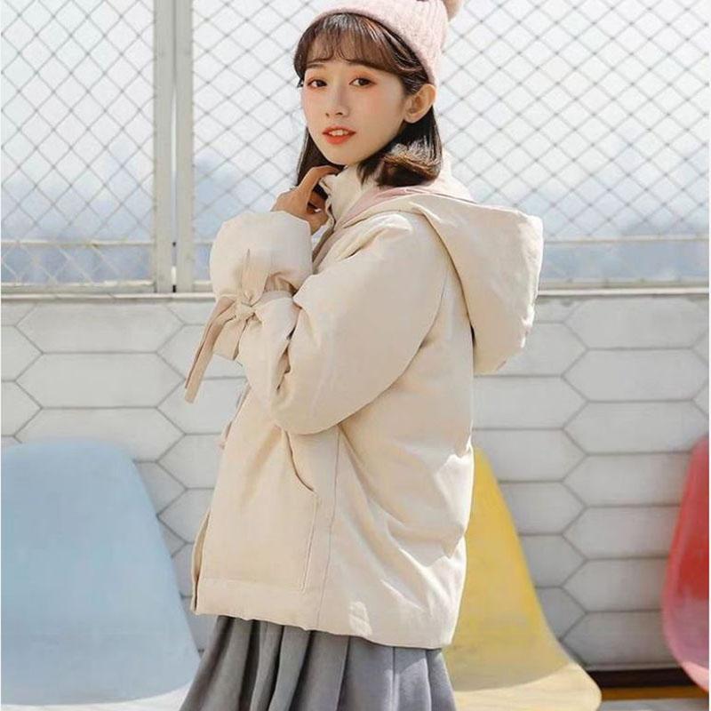 Winter Women's Korean Down Jacket Short Stand-up Collar Loose Cotton-padded Jacket Thick Bread Padded Jacket