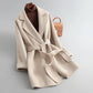 Woolen Coat Women's Autumn and Winter Double-sided Woolen Thickened Slim Slim Mid-length Coat