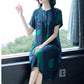 Loose plus size L-XXXXXL Women's Summer Dress Short Sleeve Printing Mid-length Daily Wear