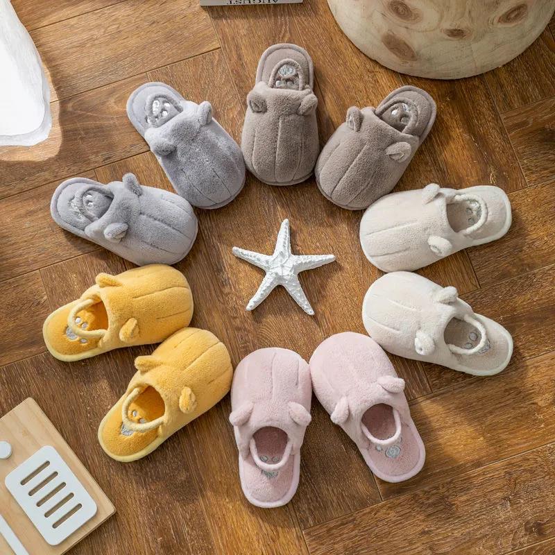 Fall/winter Male and Female Cotton Slippers Indoor Warmth Non-slip Flat Shoes Casual Fashion