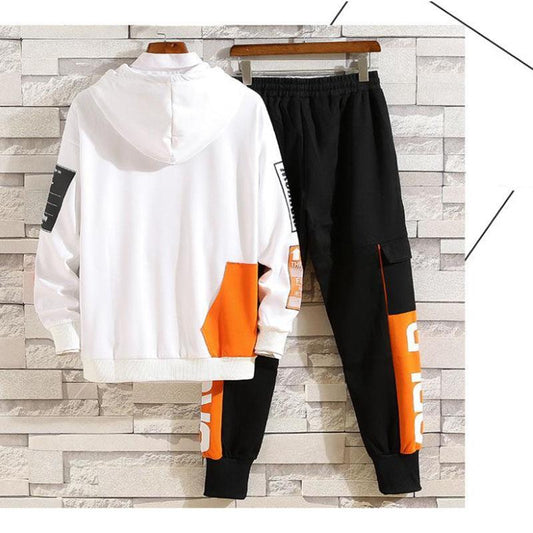 Spring Sweater Suit Hooded Pullover Men Sports Suit Student Campus Sportswear Casual Loose Clothing for Youth