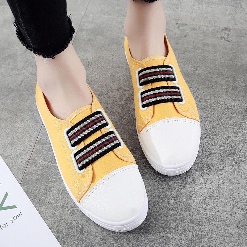 Canvas Shoes Women's Shoes Casual Shoes Flat Bottom Shoes Non-slip Lightweight and Comfortable Cloth Shoes White Shoes