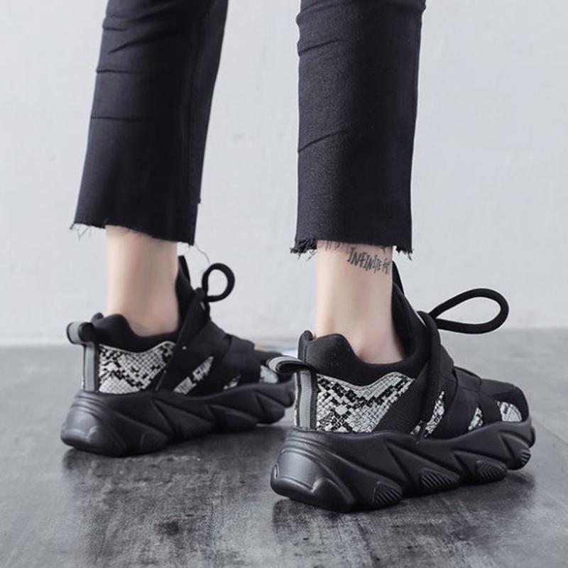 Harajuku Style Spring  Summer Sports Shoes Female Students Korean Sports Shoes Increased Casual Breathable Running Shoes