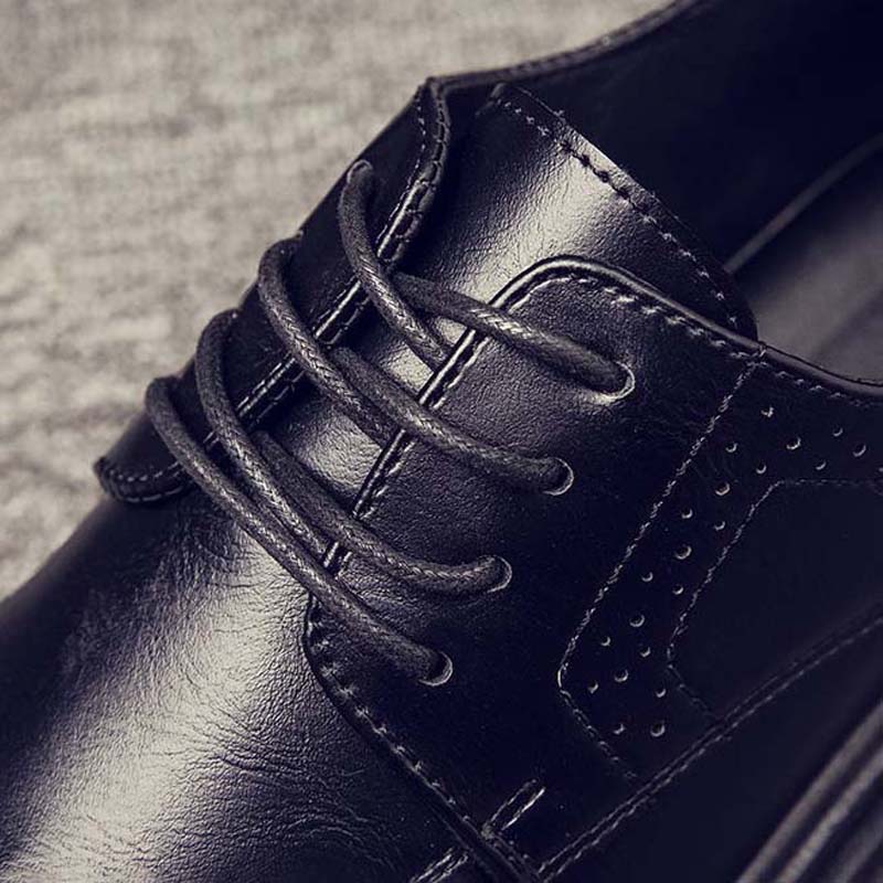 Leather Shoes Men's Anti-skid Black Casual Leather Shoes Men's Trend Business Work Men's Shoes