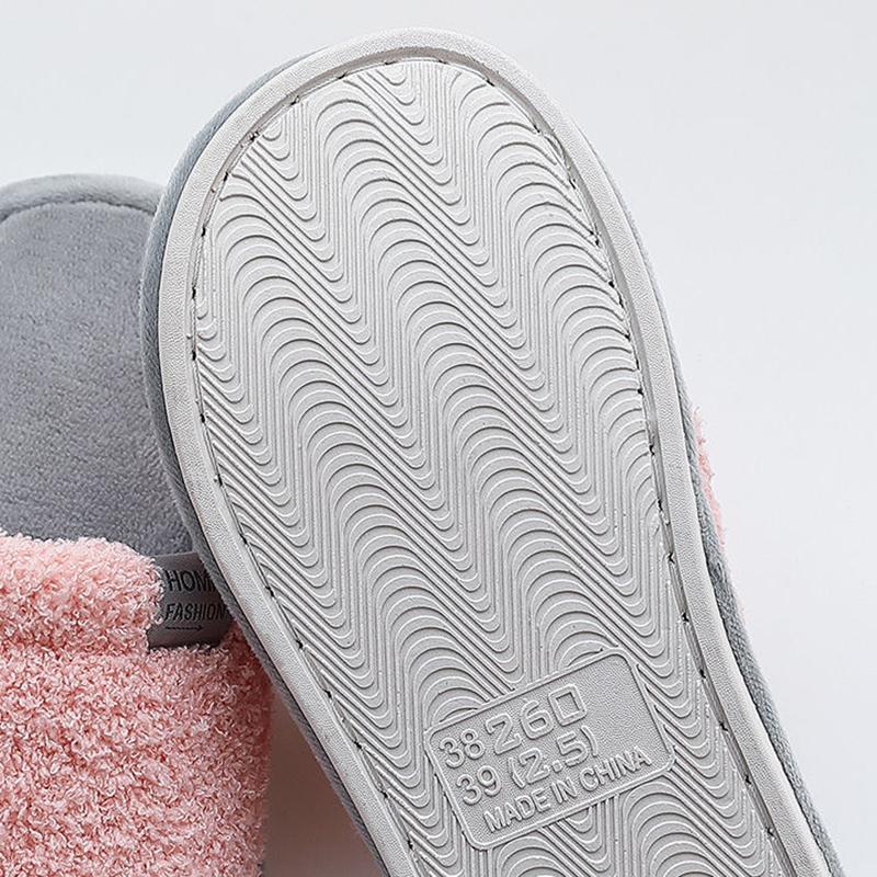 Autumn and Winter Couple Indoor Cotton Slippers Home Slip-proof and Warm Soft-soled Cotton Slippers