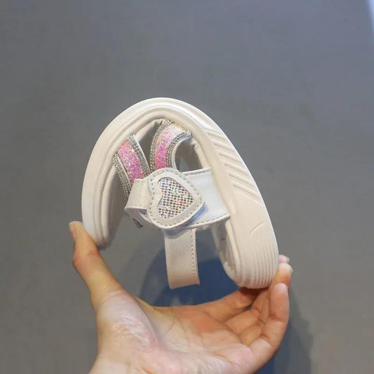 Girl's Summer Shoes Soft Sole Casual Flat Solid Sandals Big Girls' Non Slip Outdoor Beach Sandals