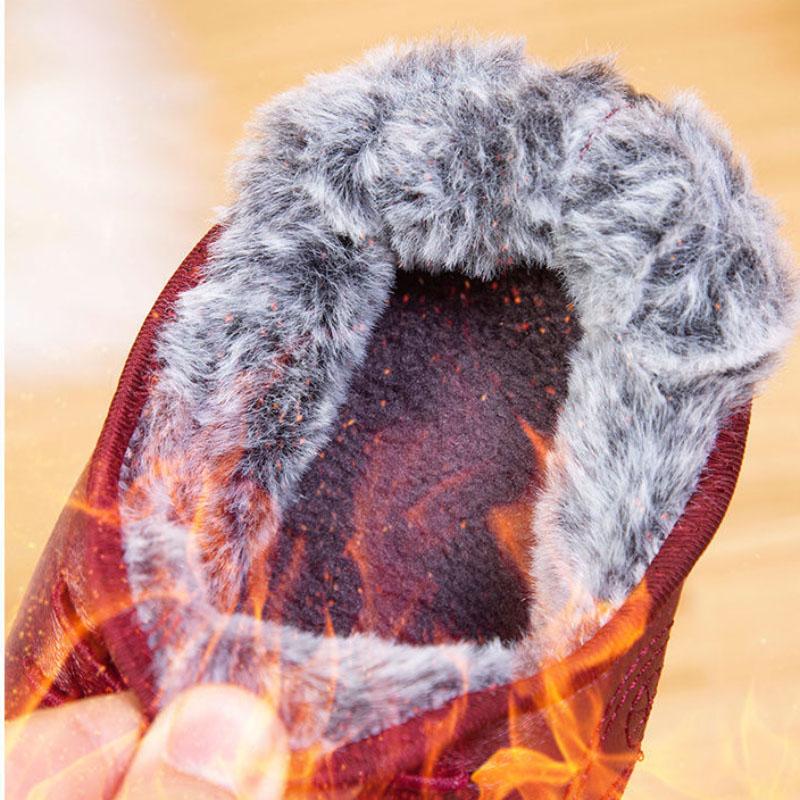Winter Old Beijing Women's Cotton Shoes Plus Velvet Warm Shoes Anti-skid Anti-level Bottom Cotton Boots