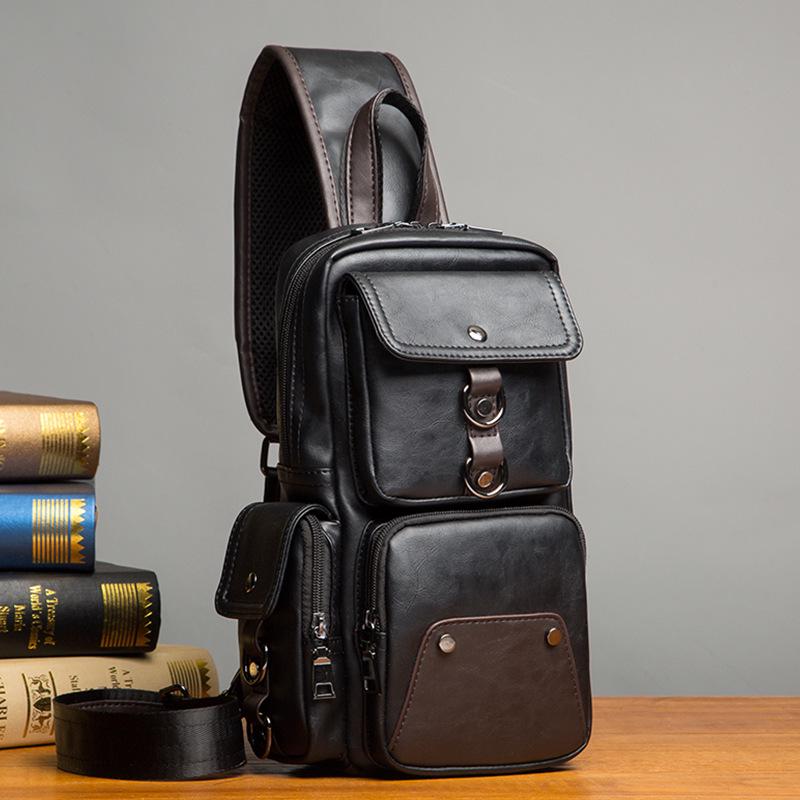 Chest Bag Men's Large-capacity Multi-layer Pocket Outdoor Riding Sports Shoulder Messenger Bag