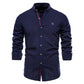 Slim Men Shirt Muscle T-shirts Long Sleeve Thin Top Solid Color Stretch Undies Male Clothing Casual Button Overshirt