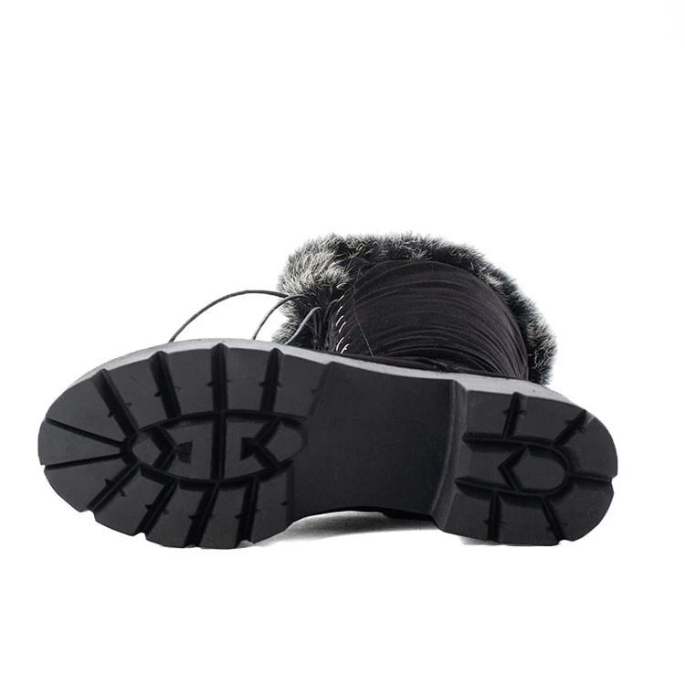 34-43 Boots for Women Winter Shoes Knee High Fur Boots Platform Boots Plush Warm Western Boots Fashion Designer Black