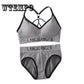 Sexy Women Solid Sport Bra Solid Running Yoga Bras Padded High Impact Workout